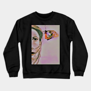 Butterfly  Girl Crewneck Sweatshirt